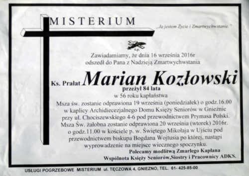 Ks. Marian Kozlowski 1932-2016 #ksiądz